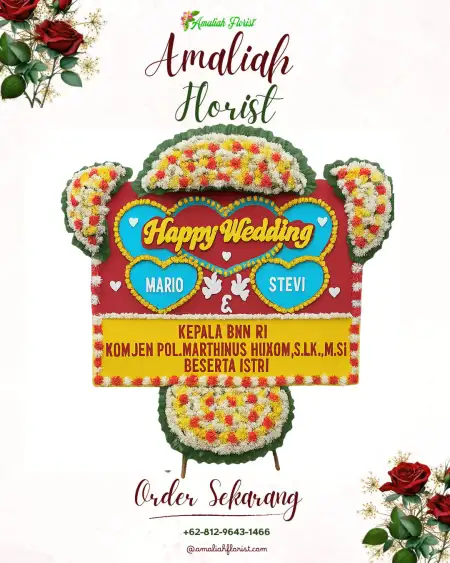 Papan Bunga Pernikahan Semedo